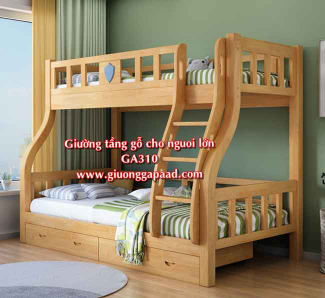 Giường tầng gỗ cho người lớn Hà Nội